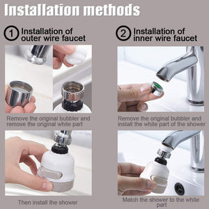 Kitchen Faucet 3 Modes 360° Rotatable Adjustment