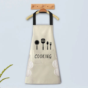 Multicolor Kitchen Apron Waterproof With Pocket Oil-Proof Apron For Woman