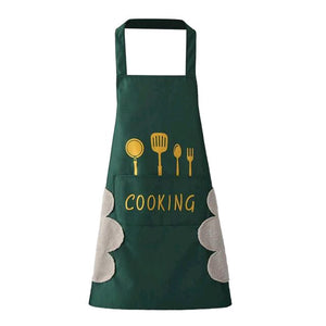 Multicolor Kitchen Apron Waterproof With Pocket Oil-Proof Apron For Woman