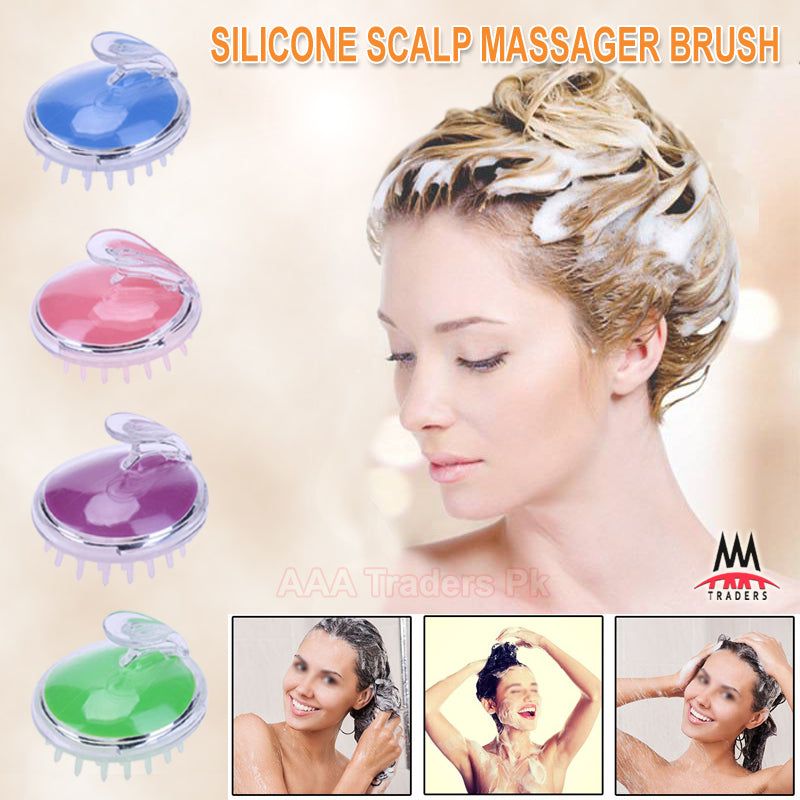 Hair Wash Silicone  Brush - homeline.pk