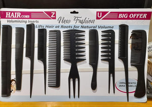 10Pcs/Set Women Men Professional Hairdressing Combs - homeline.pk