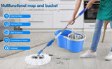 New 360° Spin Bucket Mop Wringer With 2 Microfiber Cloth