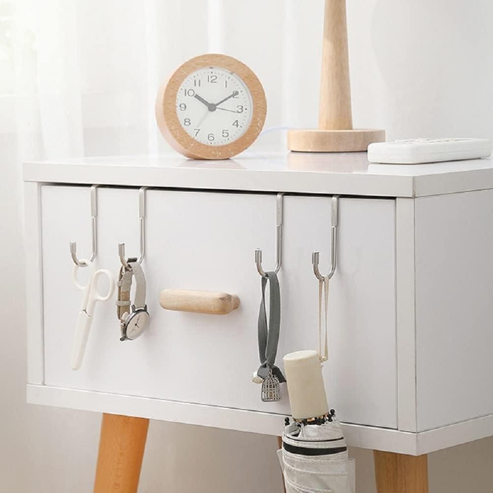 2PCs Stainless Steel Over the cabinet door hanger S hook for Cabinet