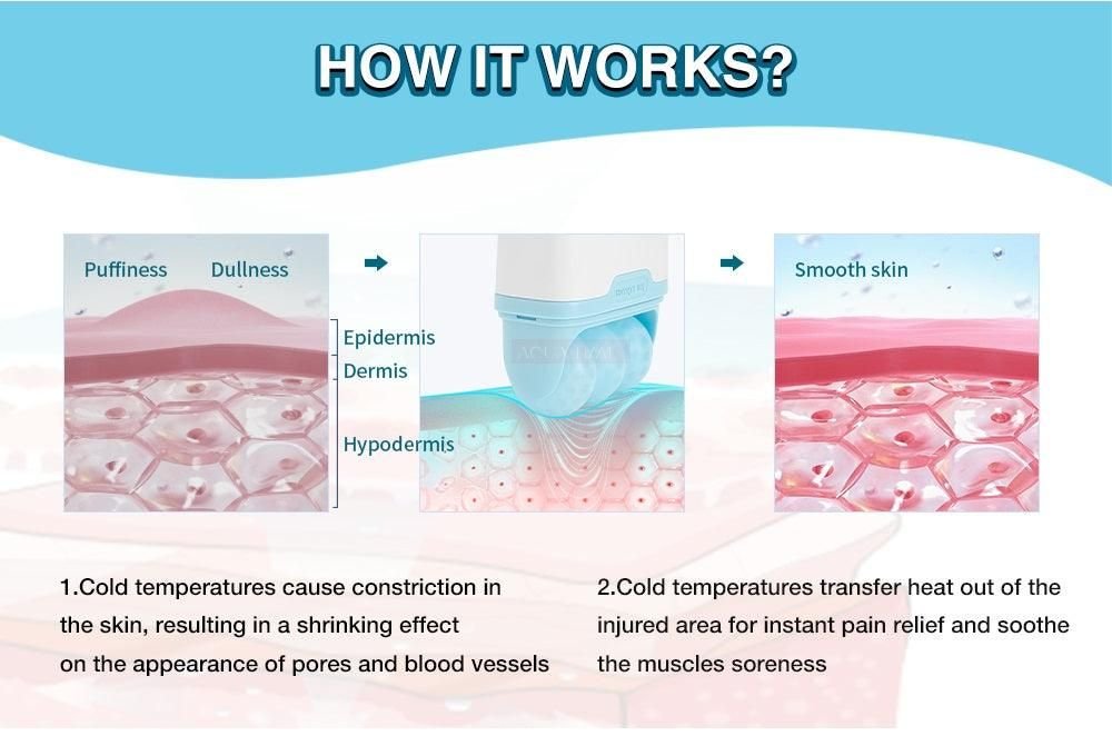 2 Shape Ice Roller Facial Massage Sha Skin Care Roller Cold Therapy Massage Face Skin Puffiness Pain Relief