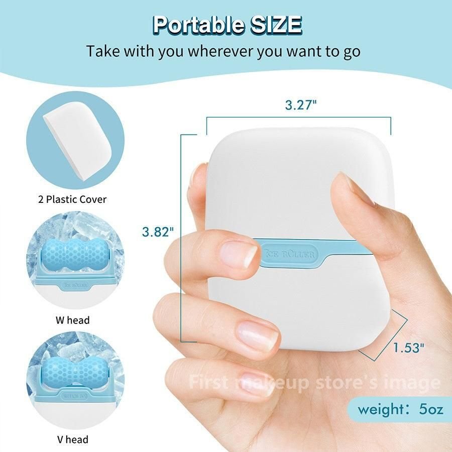 2 Shape Ice Roller Facial Massage Sha Skin Care Roller Cold Therapy Massage Face Skin Puffiness Pain Relief