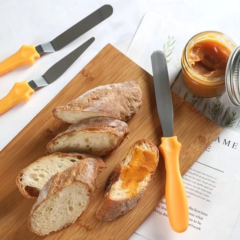 3 Set Stainless Steel Cake Spatula Palette Knife Icing Spatula