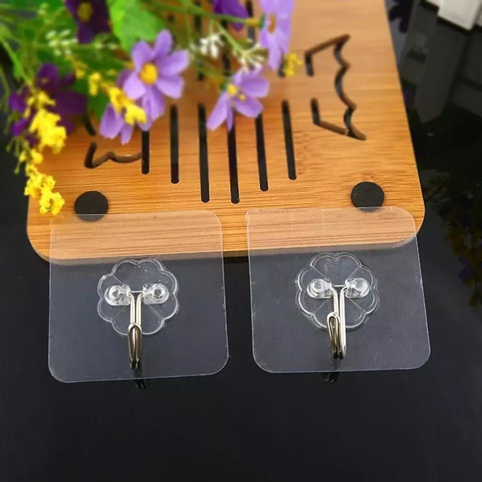 10Pcs Pack of Adhesive Suction Cup Hooks stick hook Heavy Duty Sticky Wall & Ceiling & Door