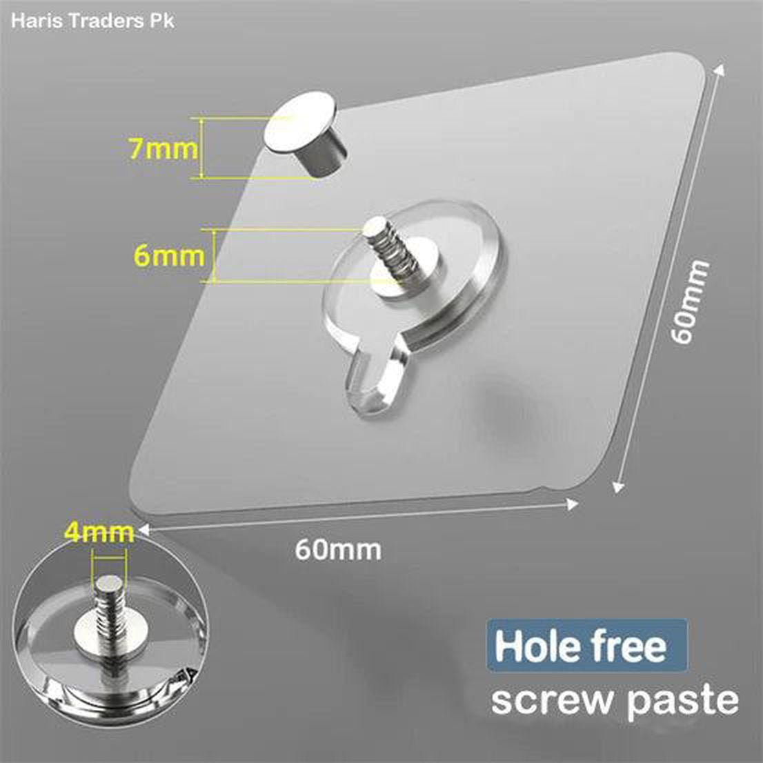 6pcs Strong Adhesive Nails Wall Poster Seamless Wall Hook