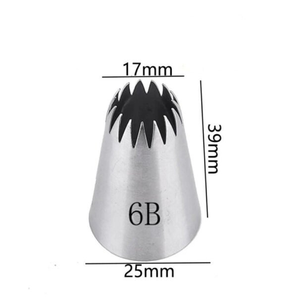 6B Large Russian Pastry Cream Nozzles