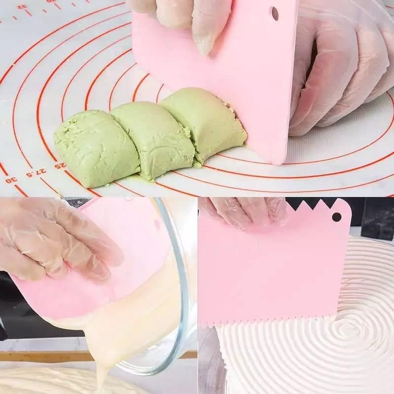 3Pcs Cake Creem icing Scraper Set