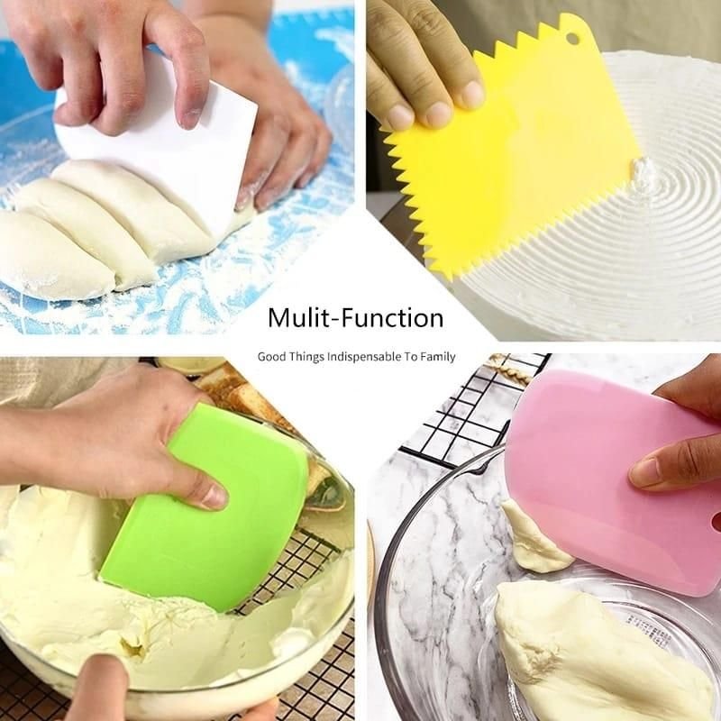 3Pcs Cake Creem icing Scraper Set