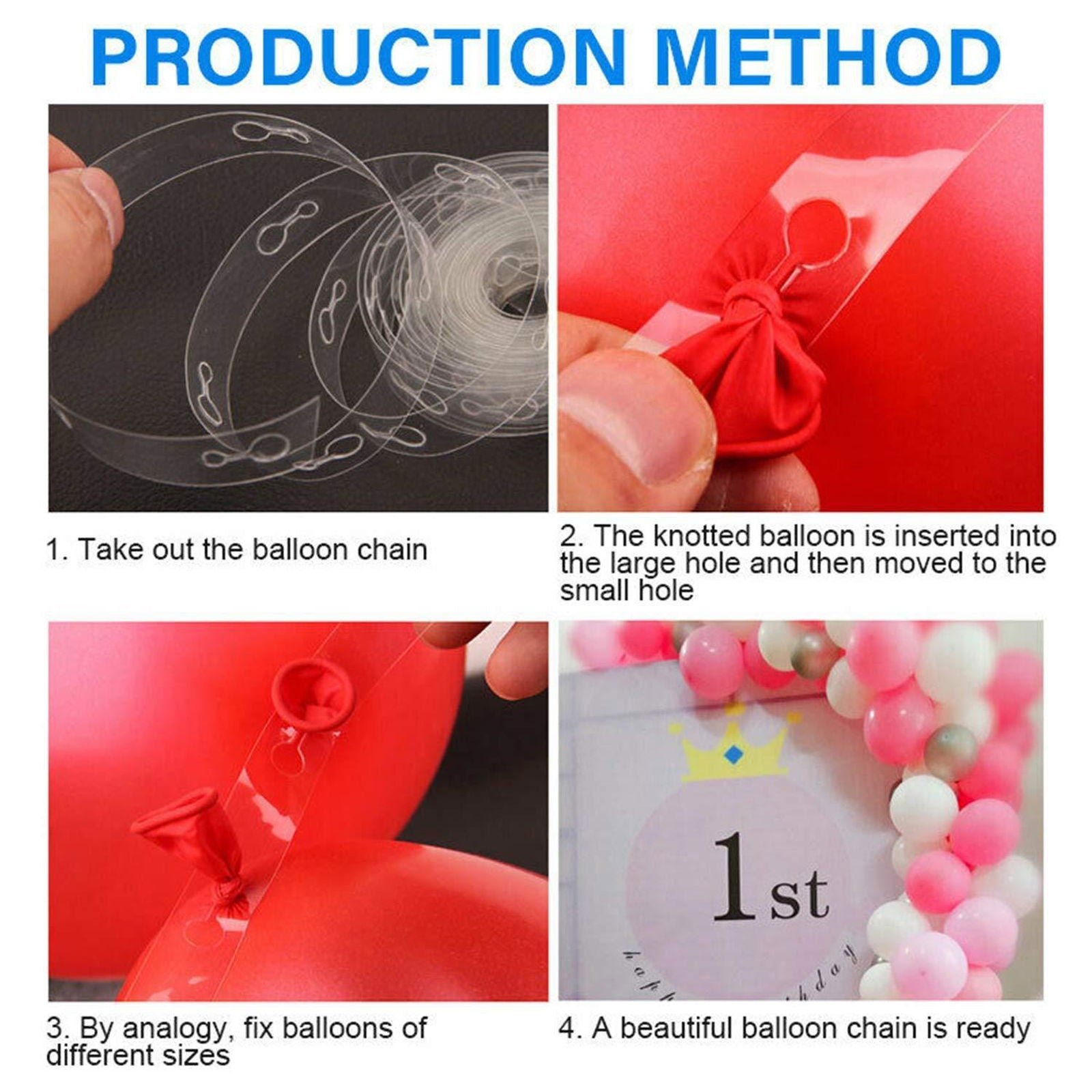 Balloon Arch tape 16 feet (5 Meter) & 100 Glue Dots Stickers Removable 4 Balloon Flower