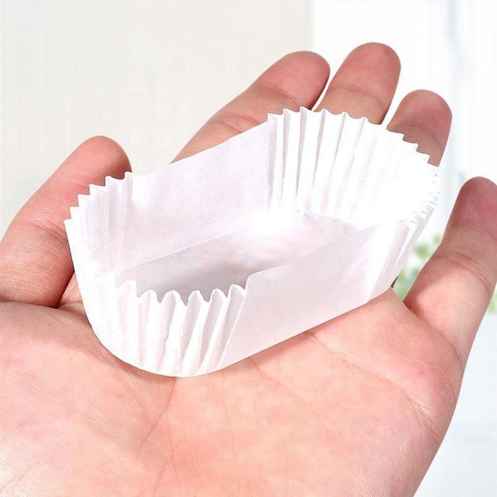 96 Pcs Disposable Oval Éclair Cupcake Muffin Paper Liner Baking Cups