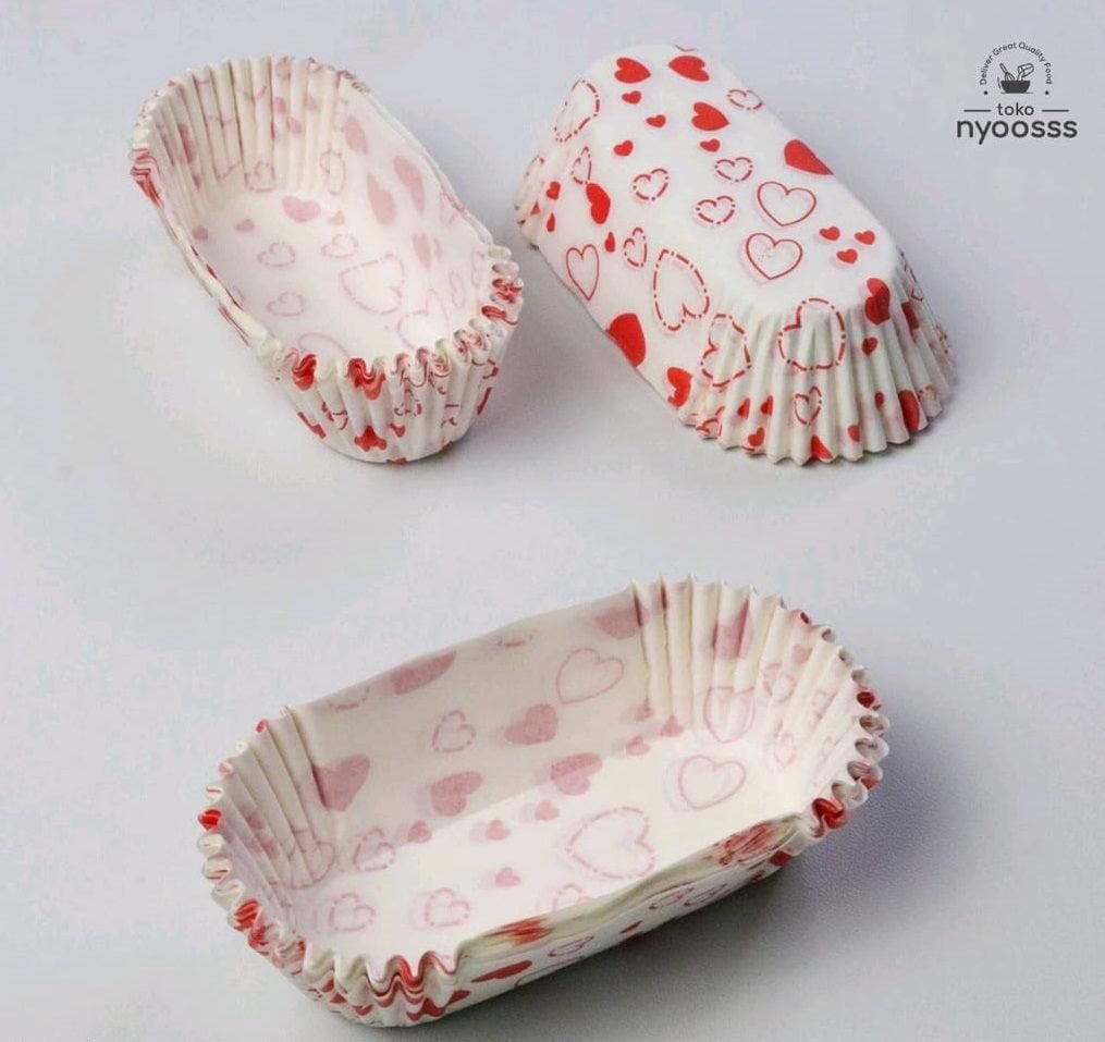 96 Pcs Disposable Oval Éclair Cupcake Muffin Paper Liner Baking Cups