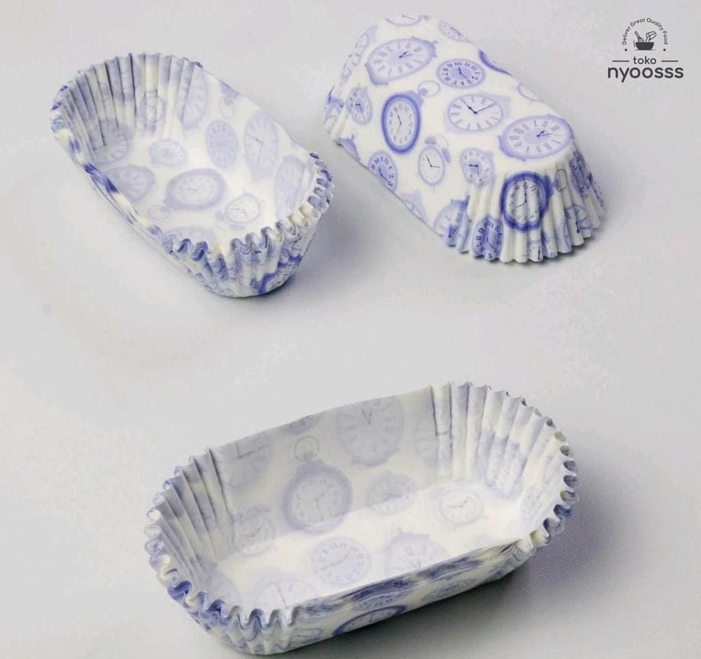 96 Pcs Disposable Oval Éclair Cupcake Muffin Paper Liner Baking Cups