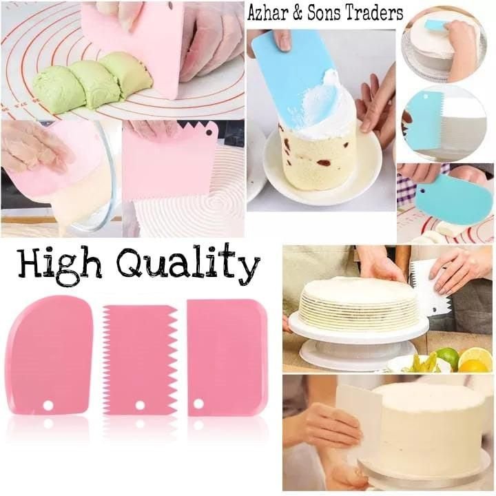 Deal 3 - 11 inch Rotating Cake Turntable 3Pcs Cake Scraper Set 11 Pieces Cake Decorating Set 10Pcs Piping Bags