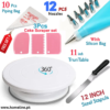 Deal 4 - 11 INCH ROTATING CAKE TURNTABLE 3PCS CAKE SCRAPER SET 11 PIECES CAKE DECORATING SET 10PCS PIPING BAGS 12 INCH STEEL SPATULA