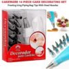 Deal 4 - 11 INCH ROTATING CAKE TURNTABLE 3PCS CAKE SCRAPER SET 11 PIECES CAKE DECORATING SET 10PCS PIPING BAGS 12 INCH STEEL SPATULA
