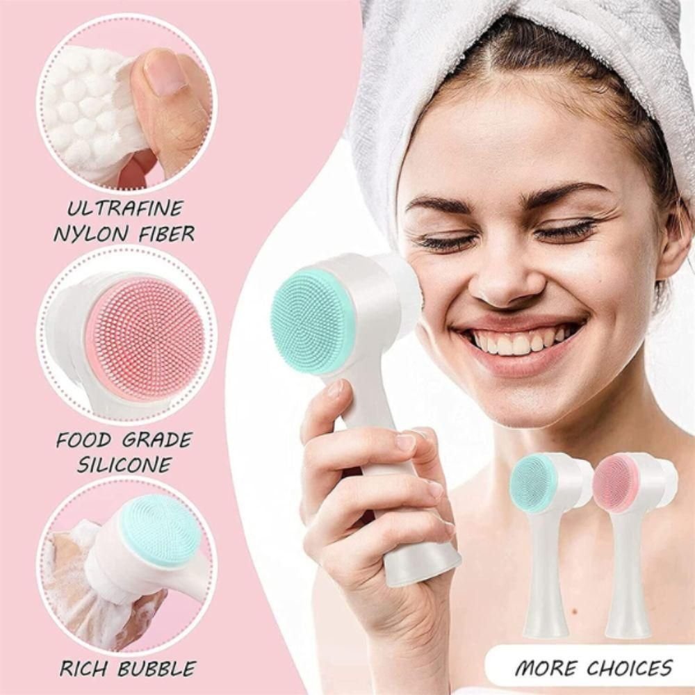2 In 1 Face Cleansing Silicone Brush