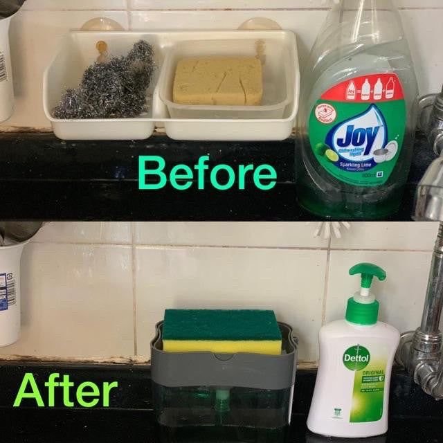 2 in 1 Soap Dispenser Push-Out Liquid Dispenser