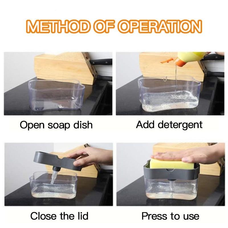 2 in 1 Soap Dispenser Push-Out Liquid Dispenser