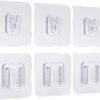 Double sided adhesive wall hook - 4 Pair