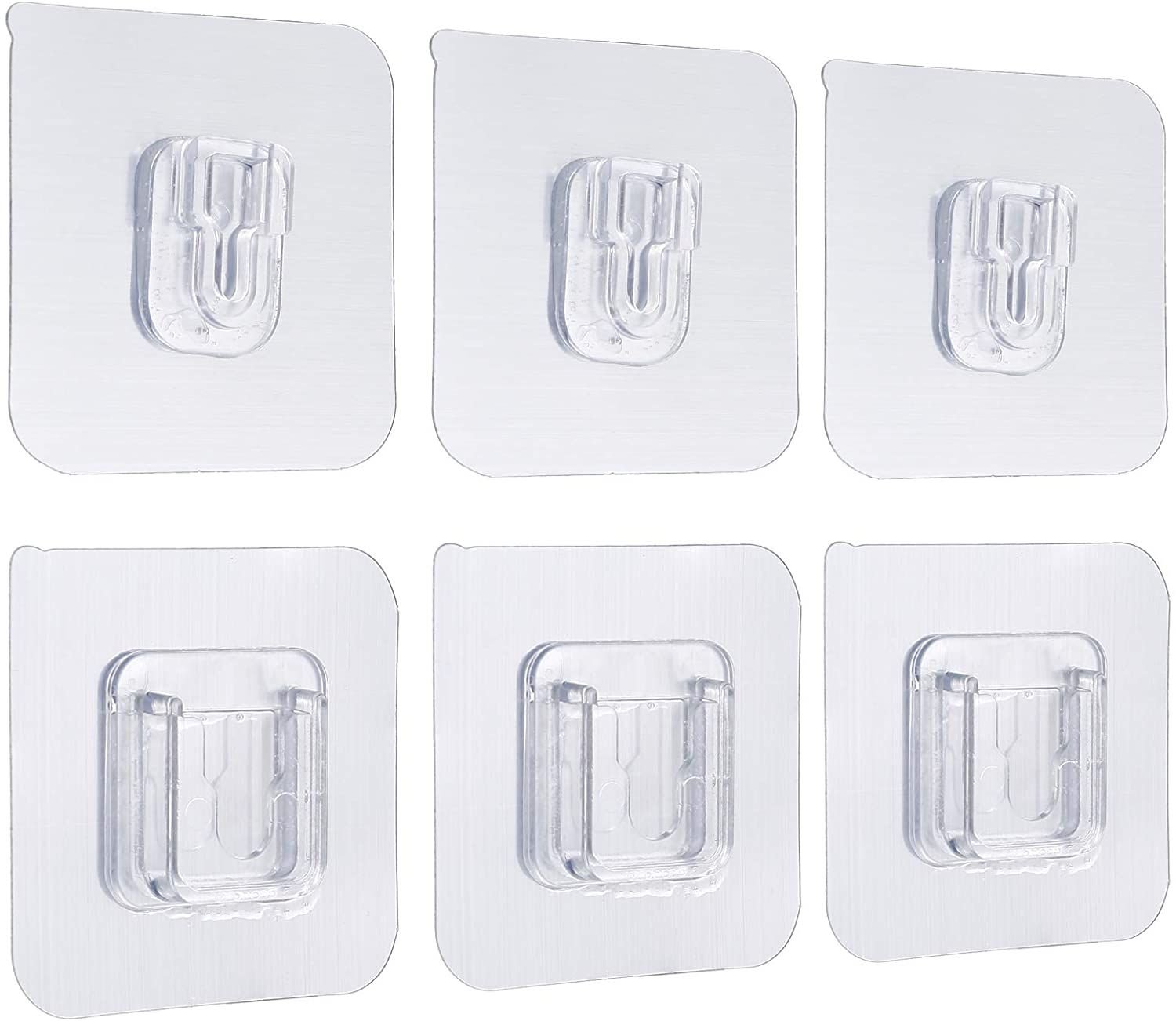 Double sided adhesive wall hook - 4 Pair