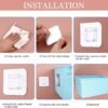 Double sided adhesive wall hook - 4 Pair