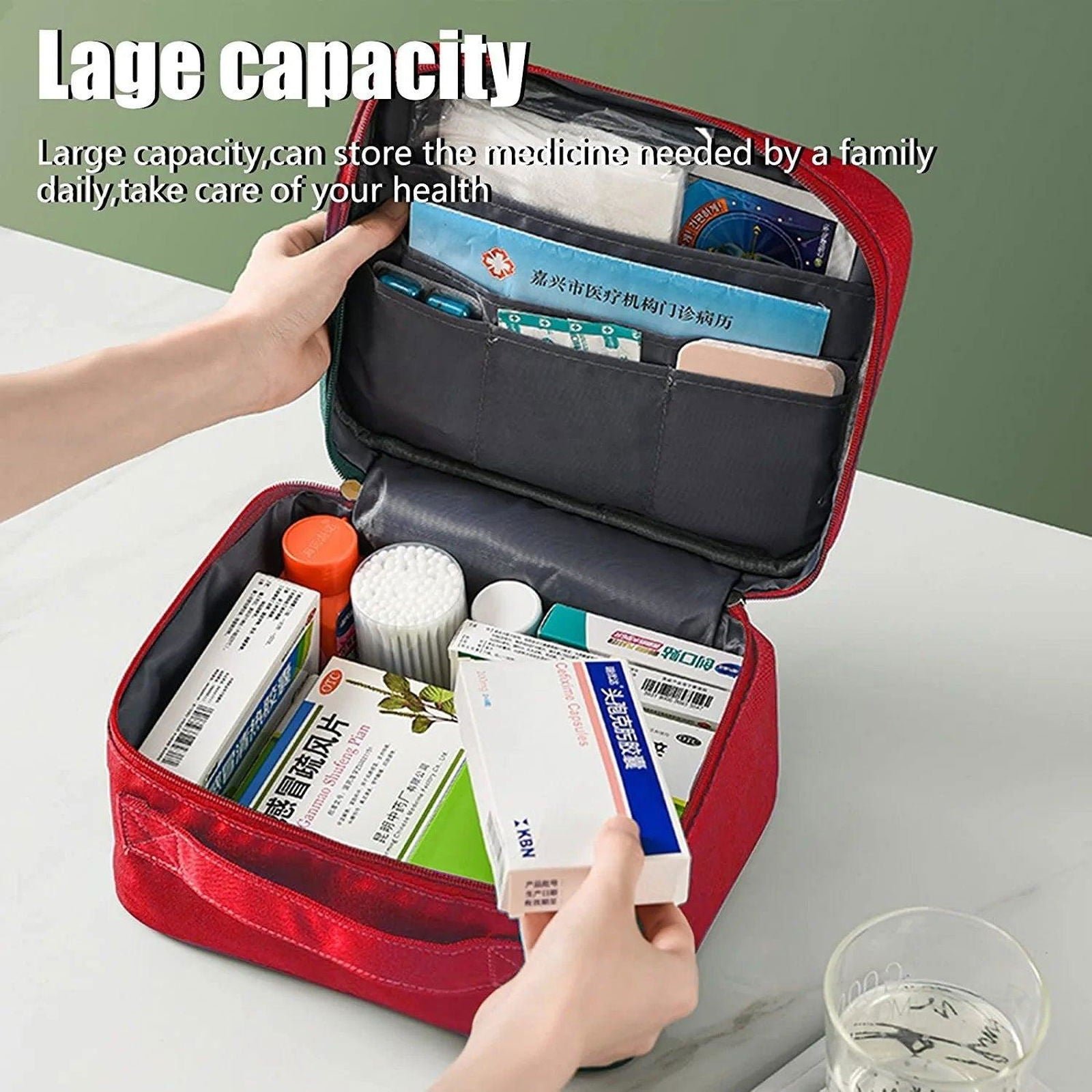 Empty Medicine Storage Box Organizer First Aid Kit Medicine Box Portable Waterproof