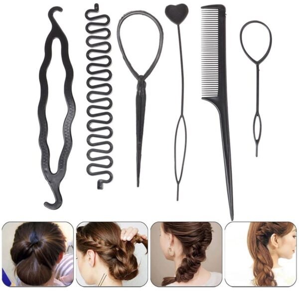 Hair Styling Kit, Braids Tools Kit 6 Pcs