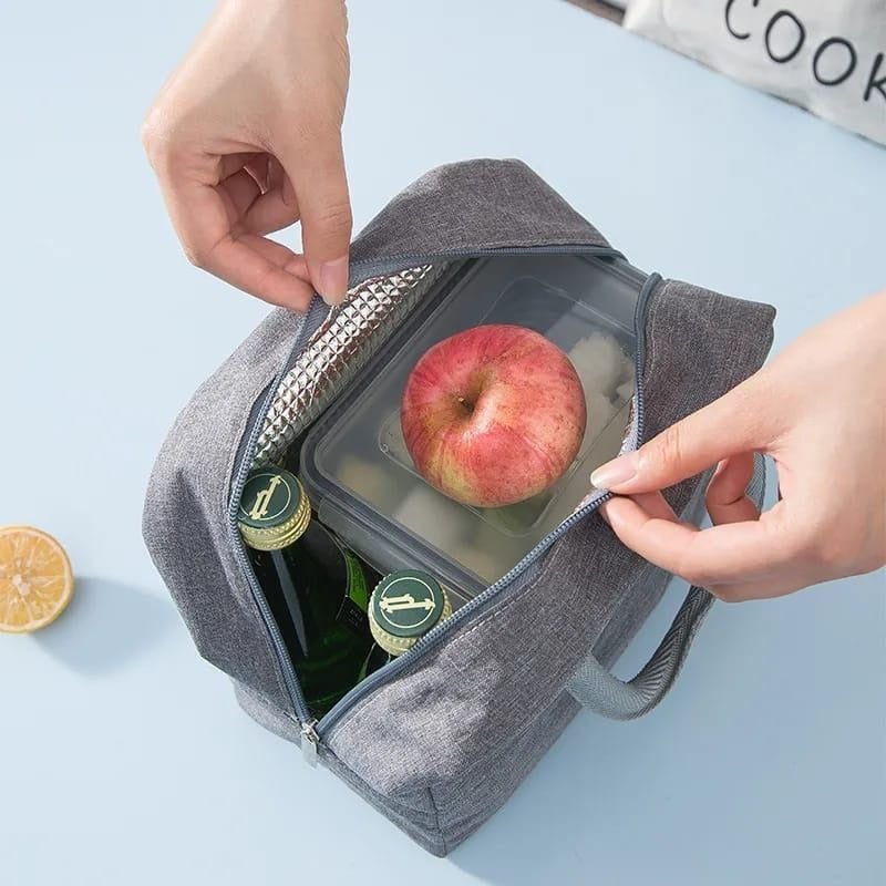 Insulated Lunch Bag Aluminum Foil Insulation Bag, Portable Lunch Bag, Multifunctional Outdoor Picnic Bag For Student Lunch Box Handbag Waterproof Bag