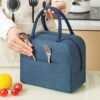 Insulated Lunch Bag Aluminum Foil Insulation Bag, Portable Lunch Bag, Multifunctional Outdoor Picnic Bag For Student Lunch Box Handbag Waterproof Bag