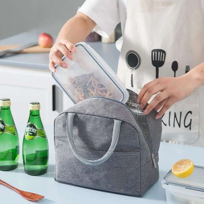 Insulated Lunch Bag Aluminum Foil Insulation Bag, Portable Lunch Bag, Multifunctional Outdoor Picnic Bag For Student Lunch Box Handbag Waterproof Bag