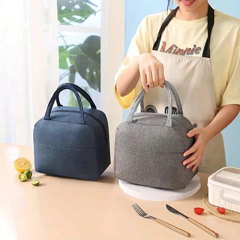 Insulated Lunch Bag Aluminum Foil Insulation Bag, Portable Lunch Bag, Multifunctional Outdoor Picnic Bag For Student Lunch Box Handbag Waterproof Bag