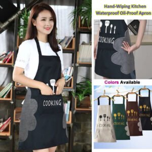 Multicolor Kitchen Apron Waterproof With Pocket Oil-Proof Apron For Woman