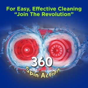 New 360° Spin Bucket Mop Wringer With 2 Microfiber Cloth