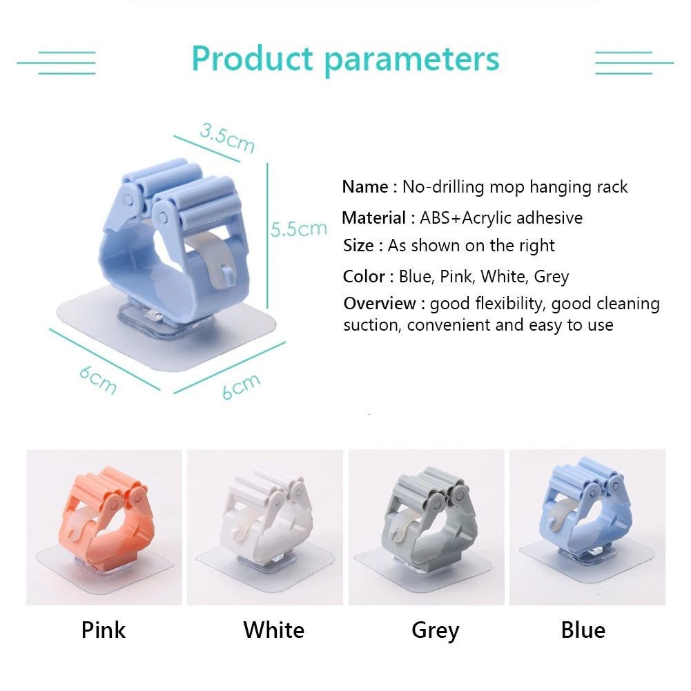 Strong Wall Mounted Mop Organizer Holder